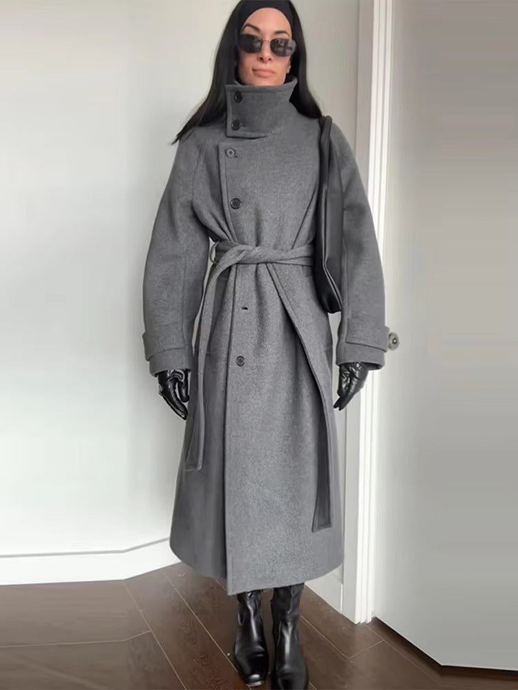 Seame CH - Sophia Long Belted Trench Coat - Coats & Jackets - FM1762845536341202662
